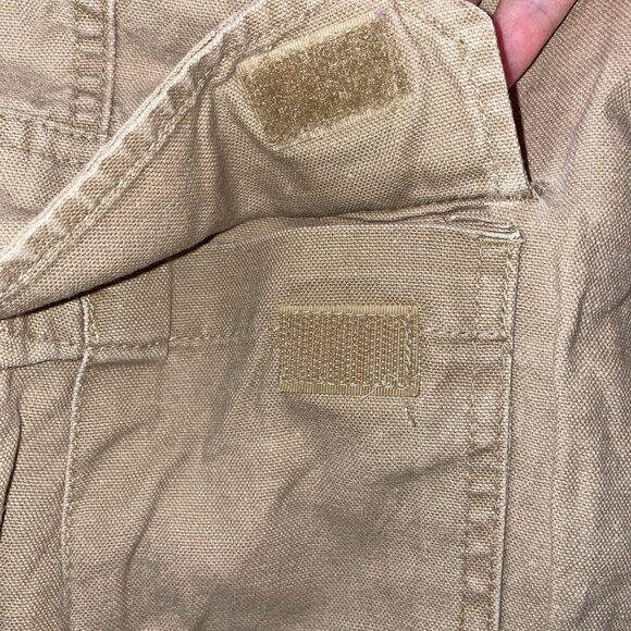 Mens St. Johns Bay Beige Cargo Shorts 54 Waist Cotton & Ramie Blend Durable - Picture 6 of 9